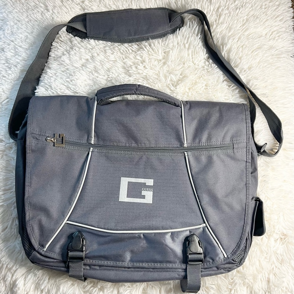 Guess Gray Urban Messenger Bag Laptop Computer Carry On Marciano Business Case